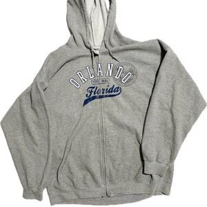 Gray Orlando Zip-up Hoodie